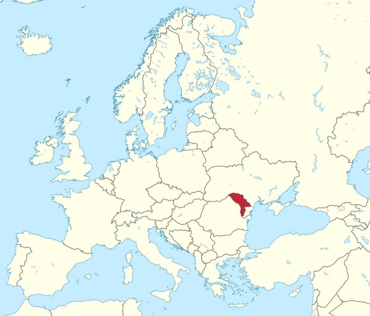 Harta e Moldavisë evropë